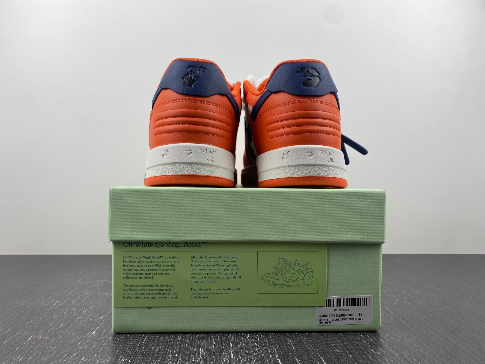 OF™ C/O VIRGIL ABLOH OUT OF OFFICE LOW-TOP LEATHER SNEAKERS ‘OOO“