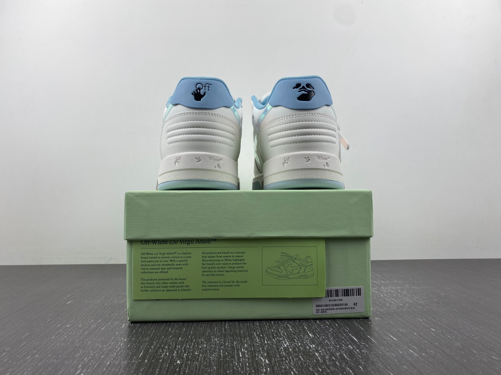 OF™ C/O VIRGIL ABLOH OUT OF OFFICE LOW-TOP LEATHER SNEAKERS ‘OOO“