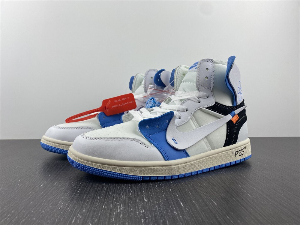 OF X AIR JORDAN 1 BLUE WHIITE AQ0818-168