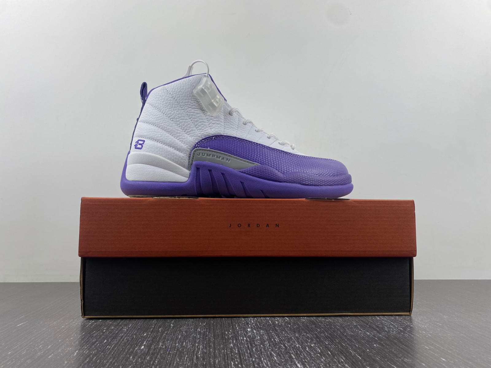Air Jordan 12 Retro white and purple