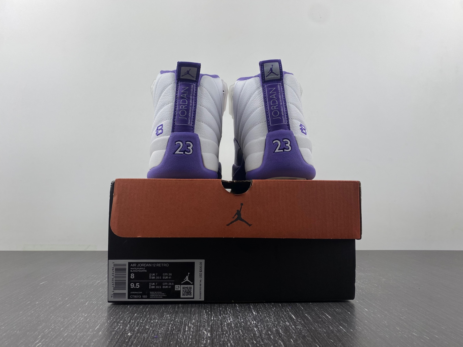 Air Jordan 12 Retro white and purple