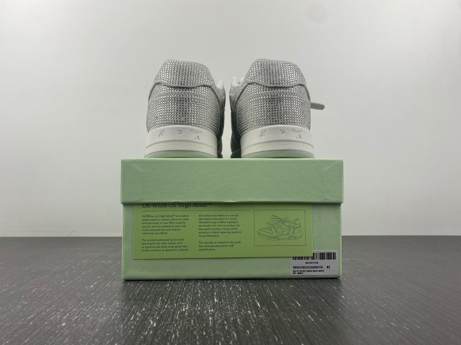 OF™ C/O VIRGIL ABLOH OUT OF OFFICE LOW-TOP LEATHER SNEAKERS ‘OOO“