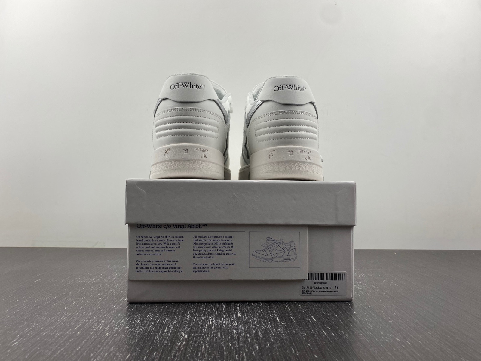 OF™ C/O VIRGIL ABLOH OUT OF OFFICE LOW-TOP LEATHER SNEAKERS ‘OOO“