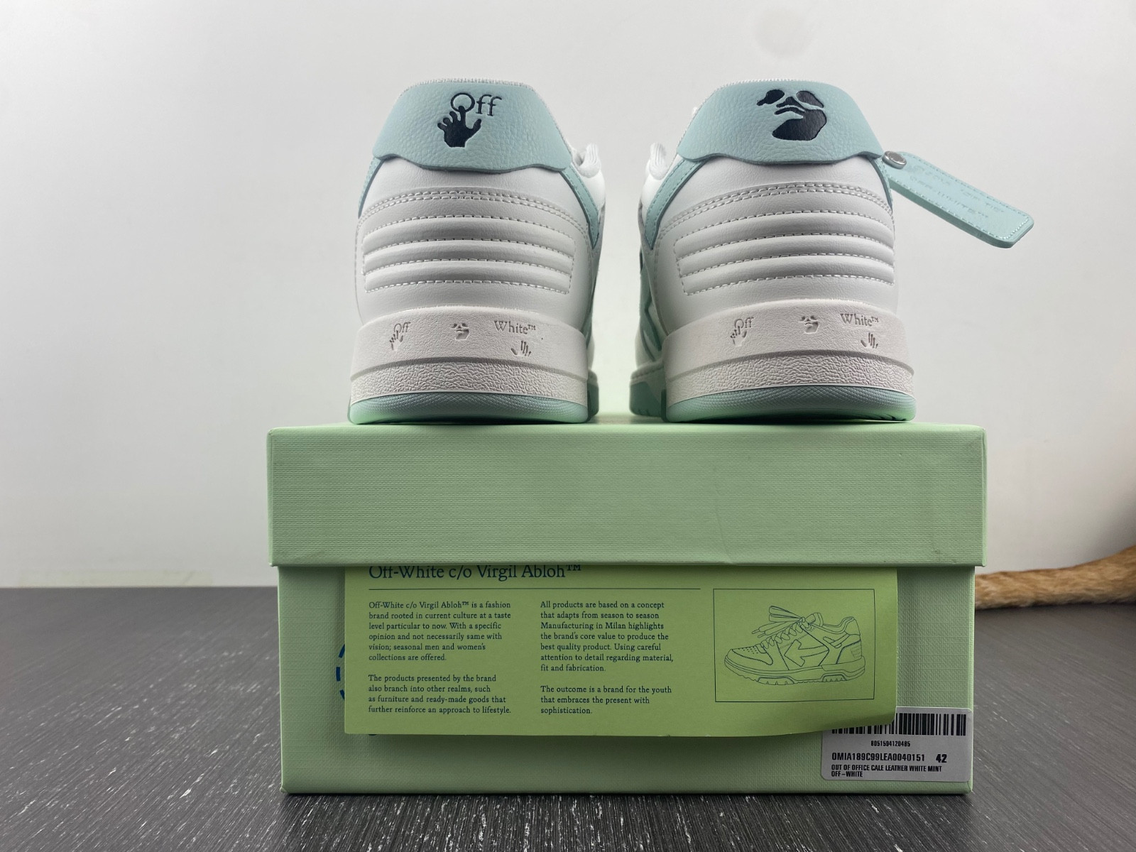 OF™ C/O VIRGIL ABLOH OUT OF OFFICE LOW-TOP LEATHER SNEAKERS ‘OOO“