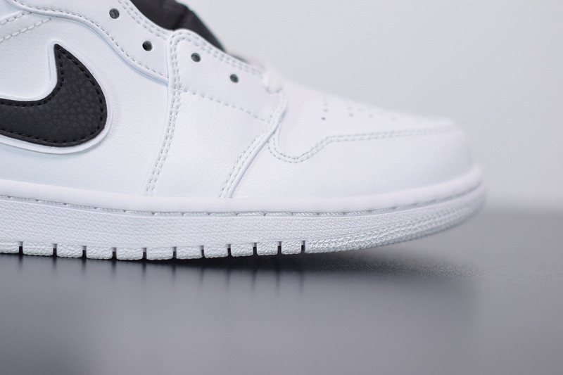 AIR JORDAN 1 MID WHITE BLACK GYM RED 554724-116