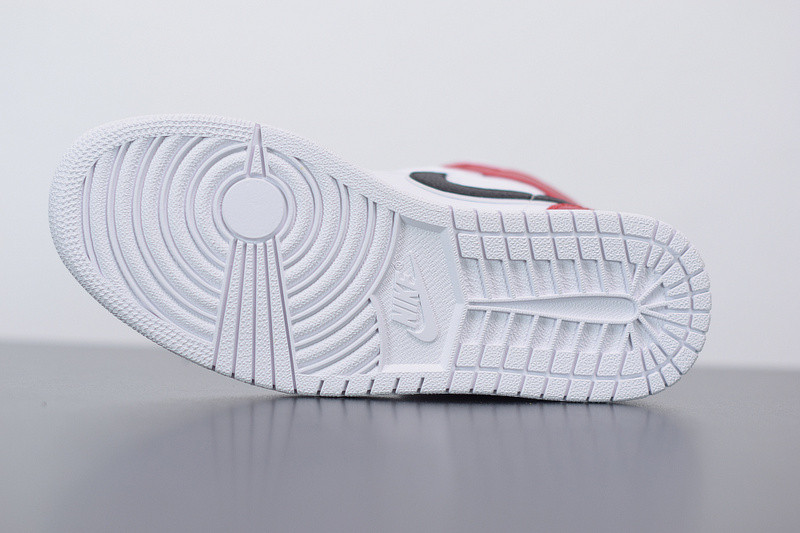 AIR JORDAN 1 MID WHITE BLACK GYM RED 554724-116