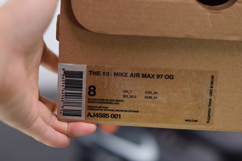 NIKE AIR MAX 97 OF BLACK AJ4585-001