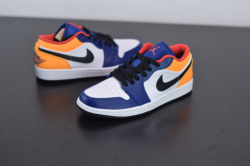 AIR JORDAN 1 LOW BLUE YELLOW ORANGE 553558-123