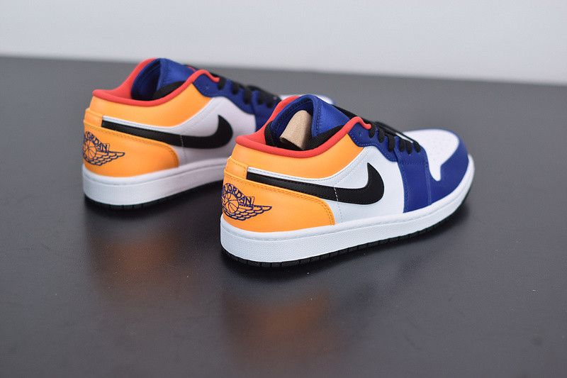 AIR JORDAN 1 LOW BLUE YELLOW ORANGE 553558-123