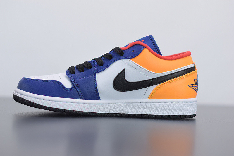 AIR JORDAN 1 LOW BLUE YELLOW ORANGE 553558-123