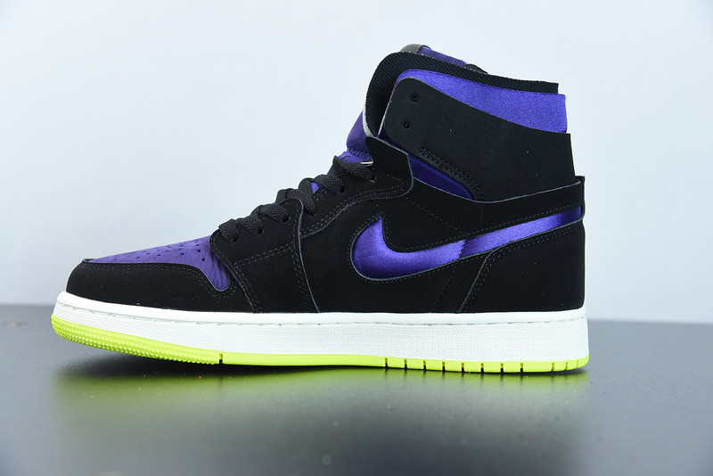 AIR JORDAN 1 HIGH ZOOM AIR CMFT BLACK COURT PURPLE LEMON VENOM CT0979-001