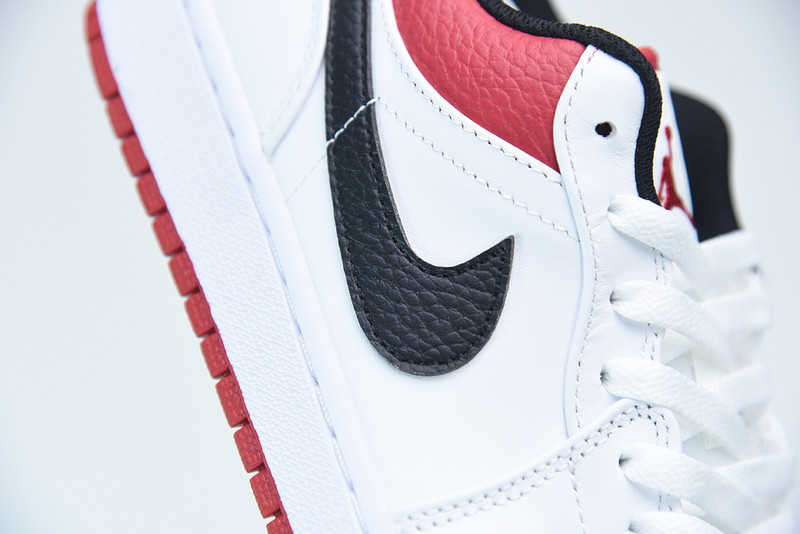 AIR JORDAN 1 LOW WHITE UNIVERSITY RED BLACK 553558-118