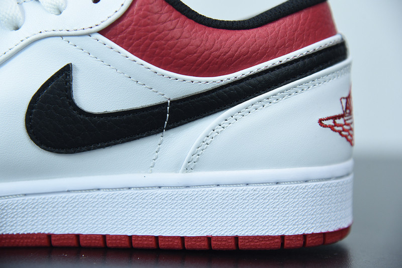 AIR JORDAN 1 LOW WHITE UNIVERSITY RED BLACK 553558-118