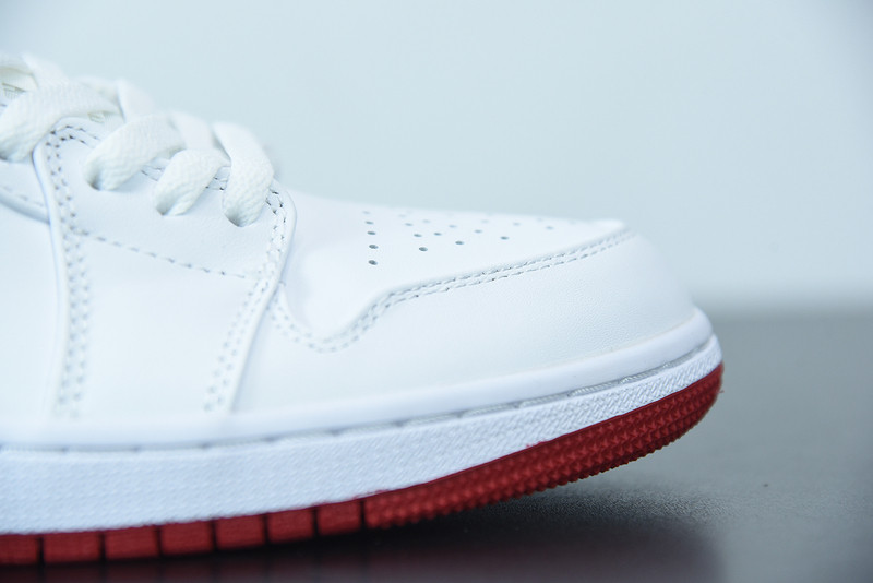 AIR JORDAN 1 LOW WHITE UNIVERSITY RED BLACK 553558-118
