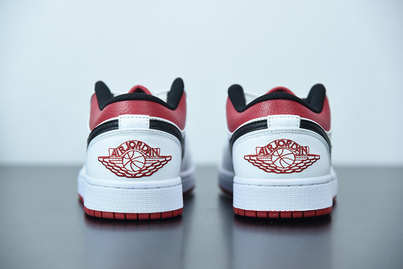 AIR JORDAN 1 LOW WHITE UNIVERSITY RED BLACK 553558-118