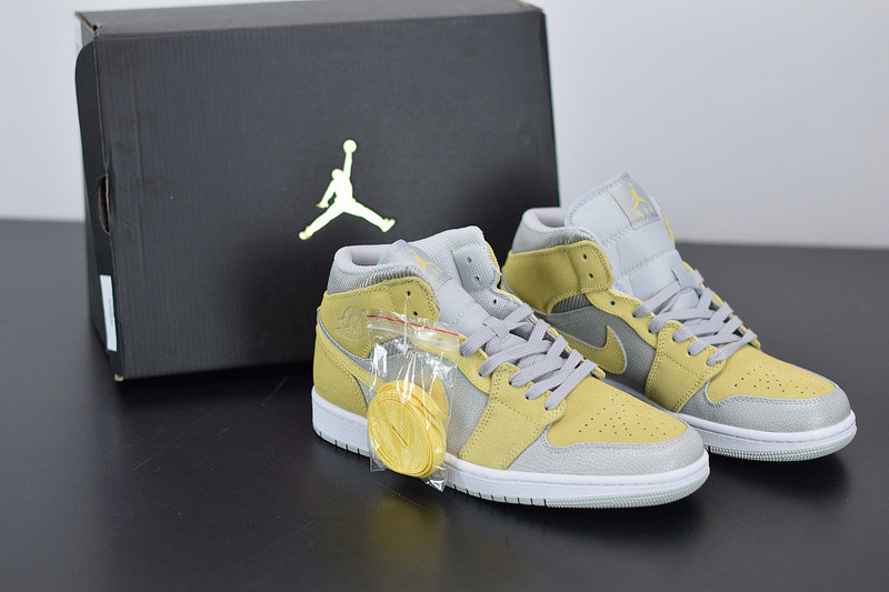 AIR JORDAN 1 MID MIXED TEXTURES YELLOW DA4666-001