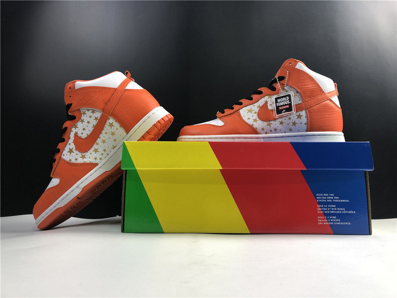 Supreme X NIKE DUNK HIGH PRO SB ORANGE 307385-181