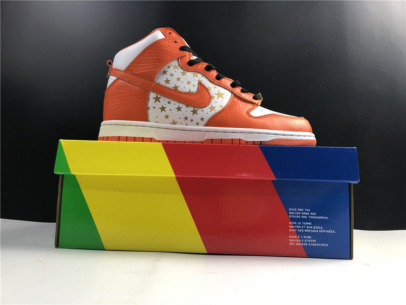 Supreme X NIKE DUNK HIGH PRO SB ORANGE 307385-181