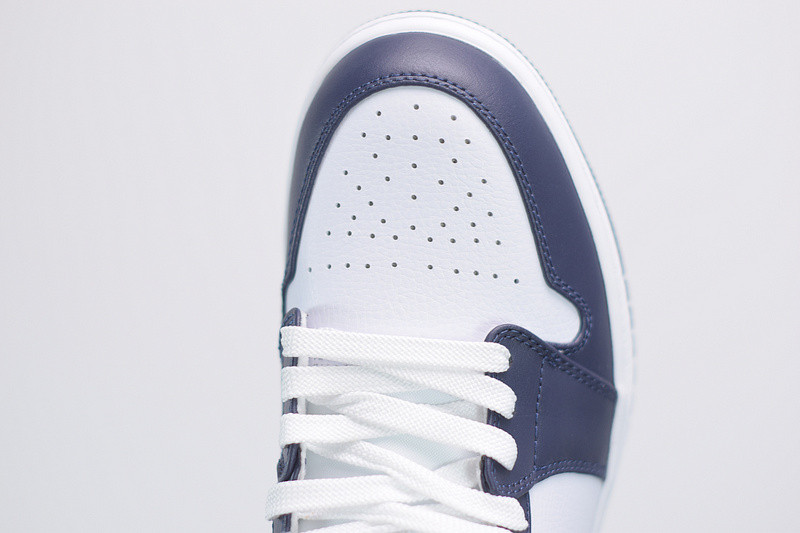 AIR JORDAN 1 MID WHITE METALLIC GOLD OBSIDIAN 554724-174