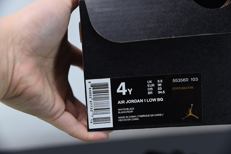 AIR JORDAN 1 LOW WHITE BLACK 553560-103