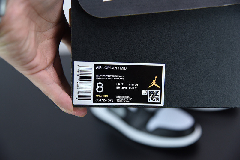 AIR JORDAN 1 Mid WHITE SHADOW 554724-073