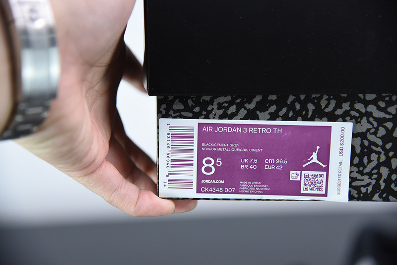 AIR JORDAN 3 RETRO TINKERr “BLACK CEMENT” CK4348-007