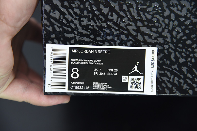 AIR JORDAN 3 “RACER BLUE” CT8532-145