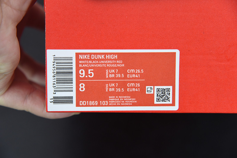 NIKE DUNK HIGH “BLACK/ WHITE” DD1869--103