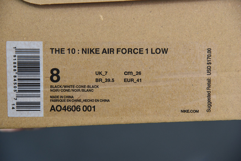 NIKE AIR FORCE 1 LOW "OF" AO4606-001