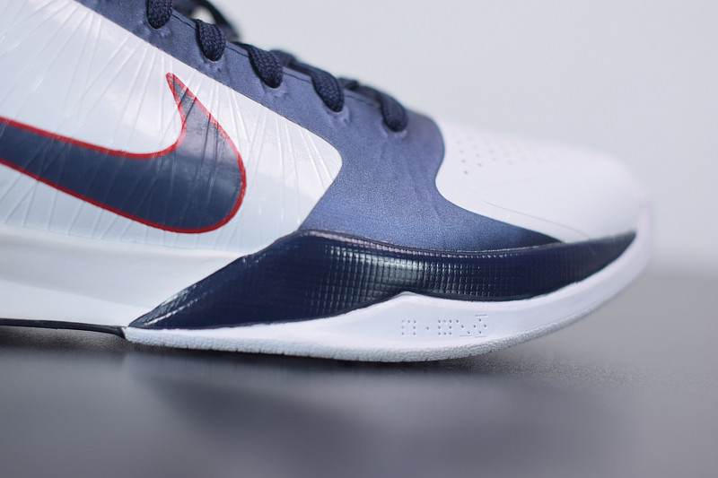 NIKE ZOOM KOBE 5 USA WHITE OBSIDIAN SPORT RED 386430-103
