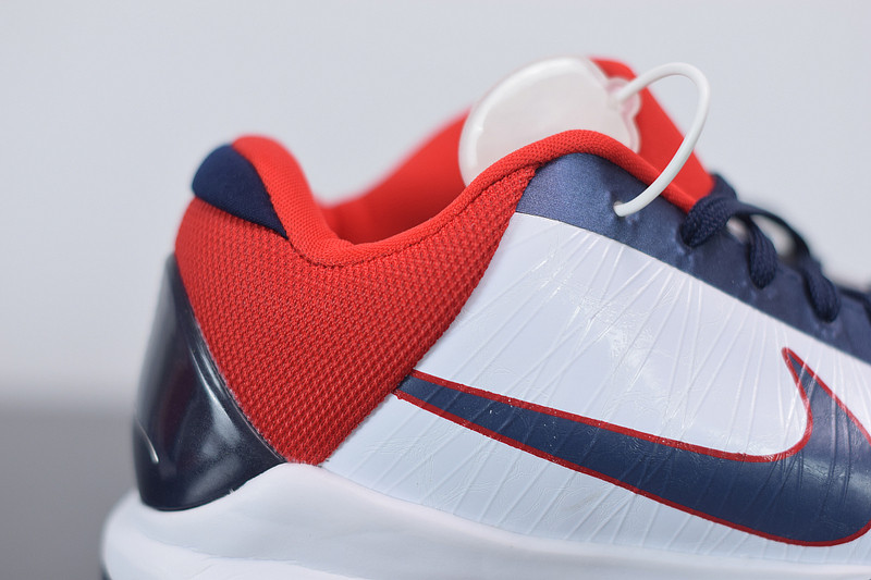 NIKE ZOOM KOBE 5 USA WHITE OBSIDIAN SPORT RED 386430-103