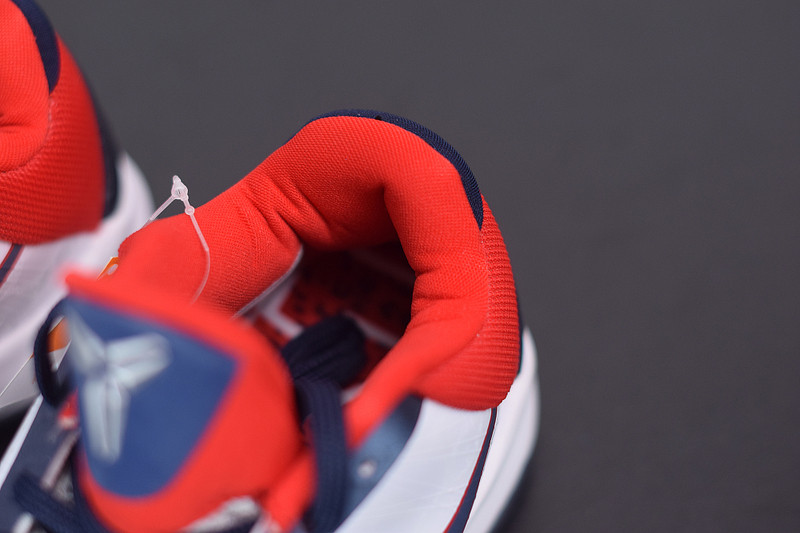 NIKE ZOOM KOBE 5 USA WHITE OBSIDIAN SPORT RED 386430-103