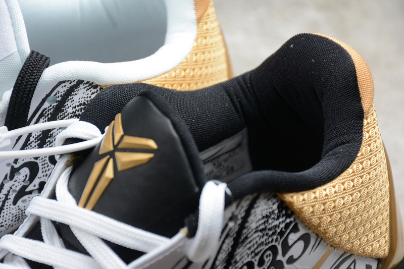 NIKE ZOOM KOBE V PROYRO BLACK MONTH WHITE GOLD CT8044-100