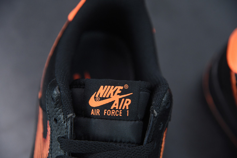 NIKE AIR FORCE 1 LOW ZIG ZAG BLACK ORANGE DN4928-001