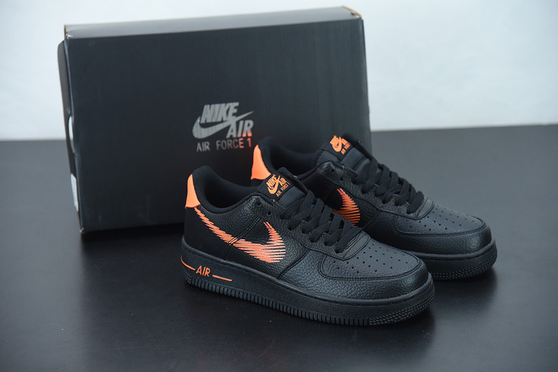 NIKE AIR FORCE 1 LOW ZIG ZAG BLACK ORANGE DN4928-001