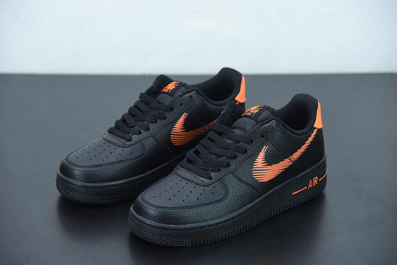NIKE AIR FORCE 1 LOW ZIG ZAG BLACK ORANGE DN4928-001
