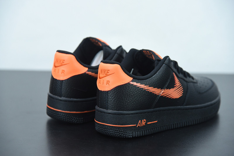 NIKE AIR FORCE 1 LOW ZIG ZAG BLACK ORANGE DN4928-001