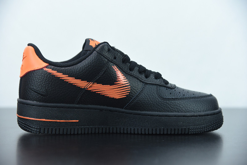 NIKE AIR FORCE 1 LOW ZIG ZAG BLACK ORANGE DN4928-001