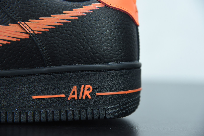 NIKE AIR FORCE 1 LOW ZIG ZAG BLACK ORANGE DN4928-001