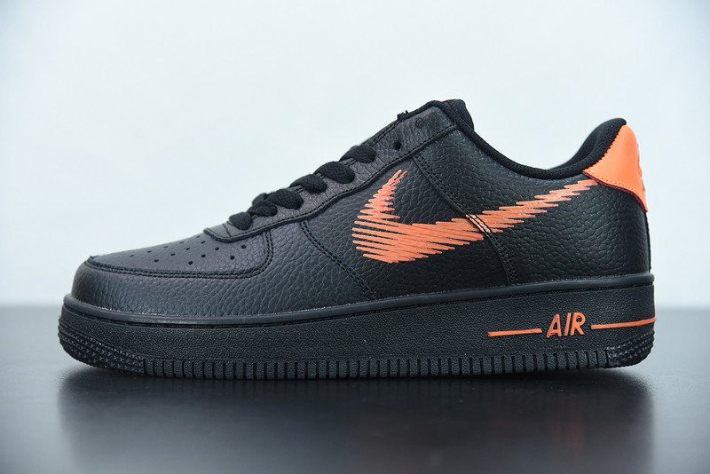 NIKE AIR FORCE 1 LOW ZIG ZAG BLACK ORANGE DN4928-001