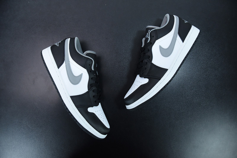 AIR JORDAN 1 LOW BLACK WHITE GREY 553558-040