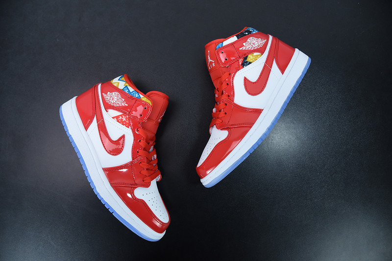 AIR JORDAN 1 MID RED PATENT DC7294-600