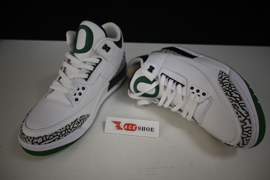 Air Jordan 3 Retro Oregon Ducks Pit Crew White HO11-MNJDL-594282233
