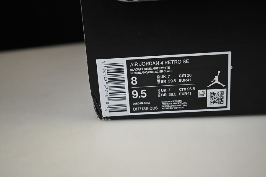 AIR JORDAN 4 “BLACK CANVAS” DH7138-006