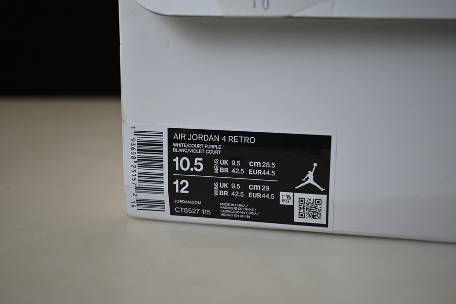 AIR JORDAN 4 “PURPLE METALLIC” CT8527-115