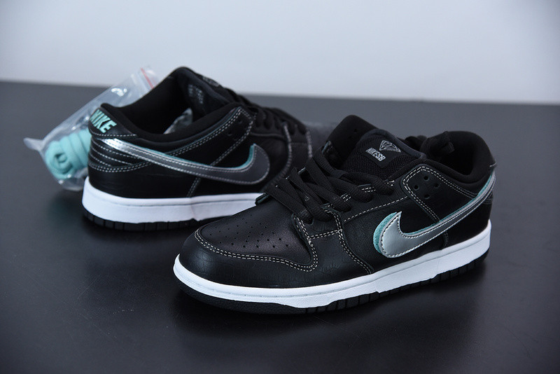 nike sb dunk low black x Di*m*nd supply x co bv1310-001