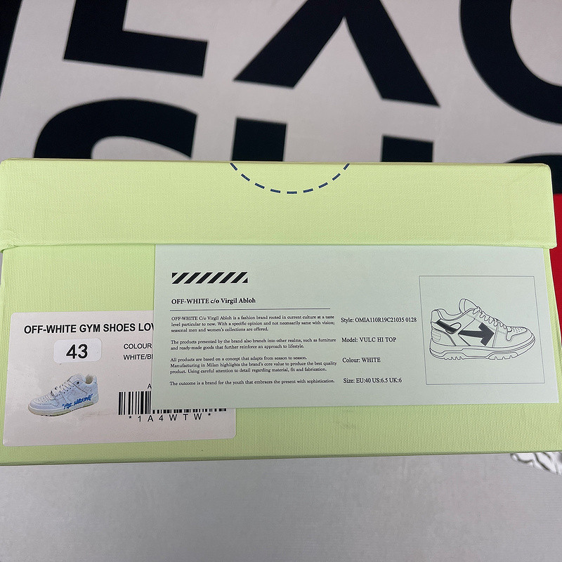 OF™ C/O VIRGIL ABLOH OUT OF OFFICE LOW-TOP LEATHER SNEAKERS ‘OOO“