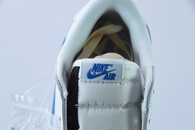 Travis Scott x Fragment x Nike Air Jordan 1 Low Cream White Blue CQ3277-100