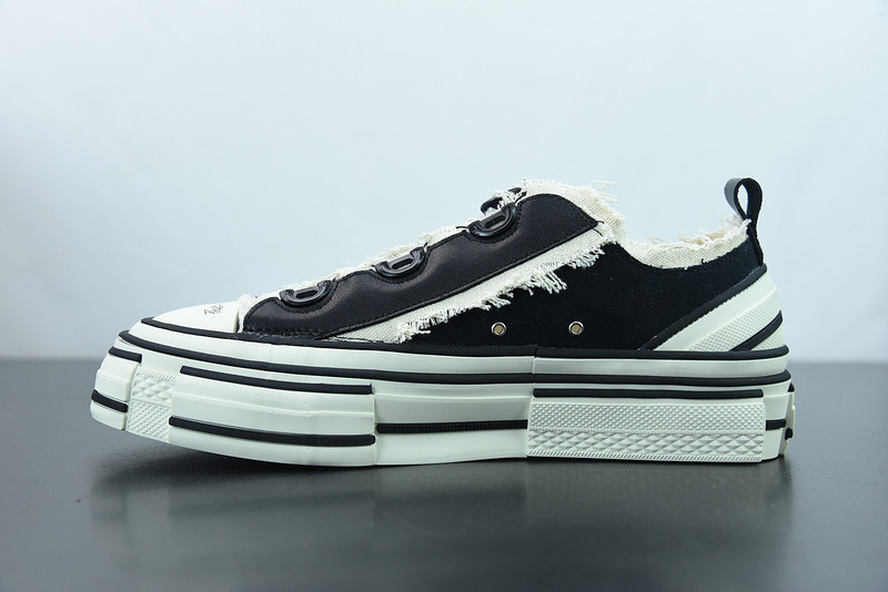 XVESSEL BLACK LACE-UP SNEAKERS