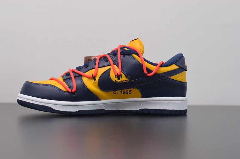 OF NIKE DUNK LOW LEATHER BLUE&YELLOW CT0856-700